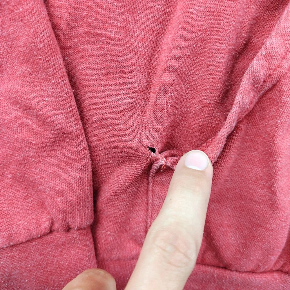HEB Hoodie Jacket Full Zip Employee Uniform Red *Flaw